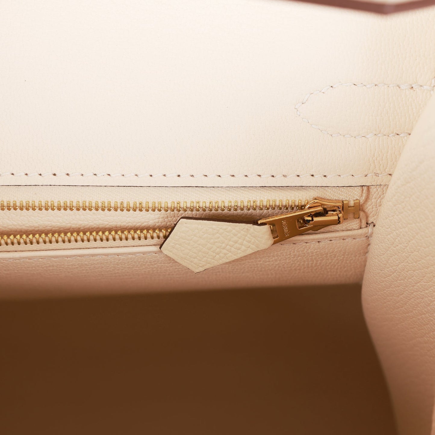 Hermes Birkin 30 Sellier Nata Epsom Gold Hardware