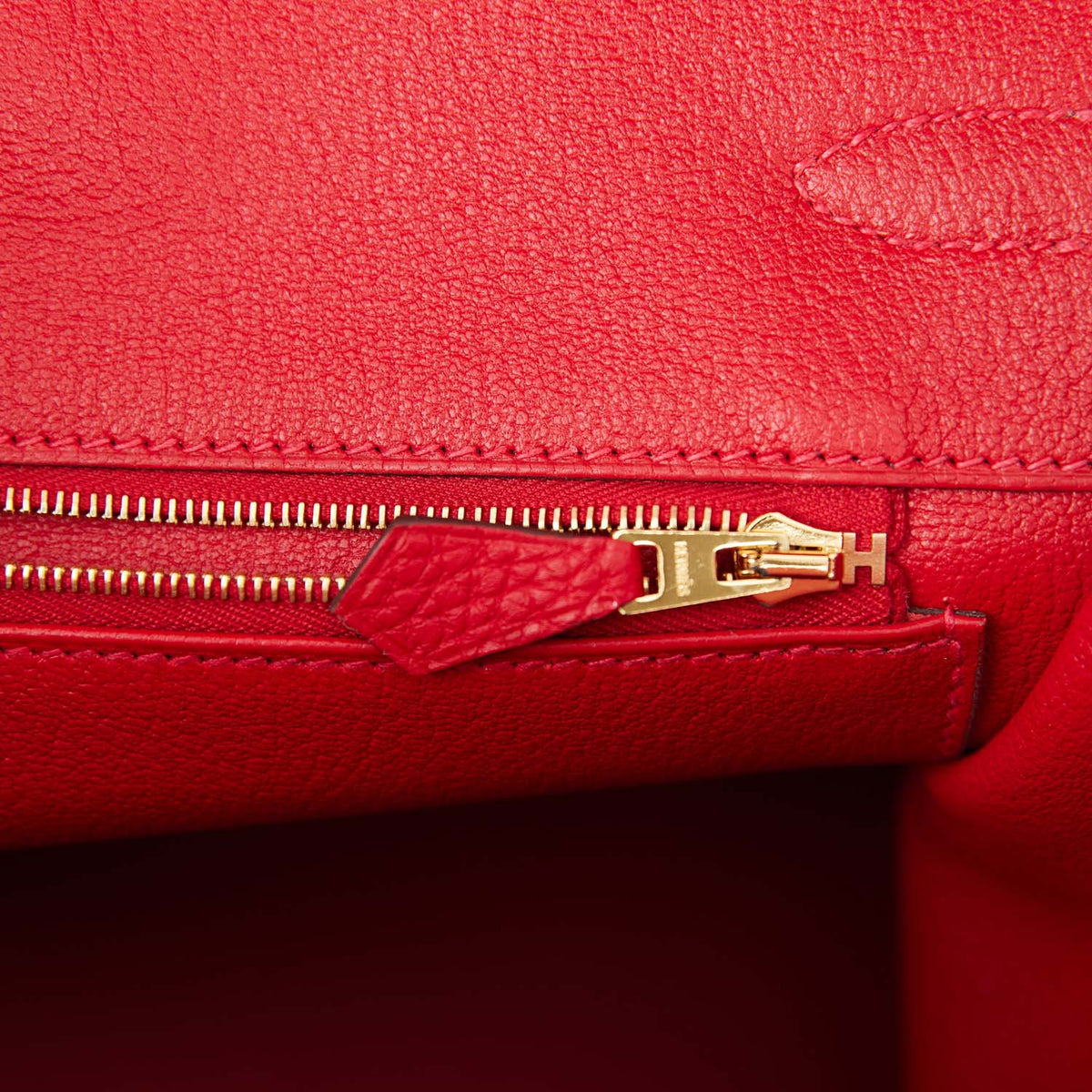 Hermes Birkin 35 Rouge Casaque Togo Gold Hardware