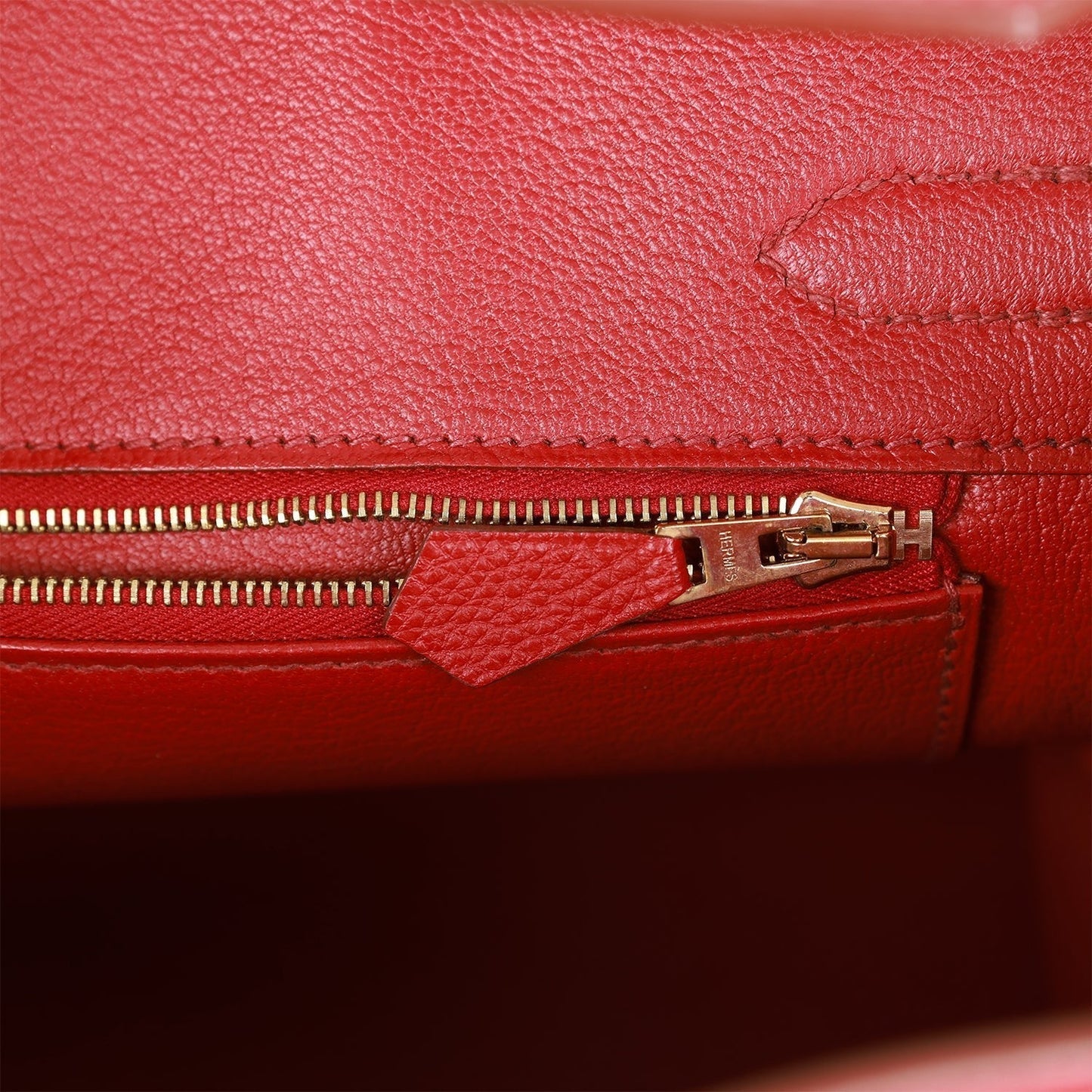 Hermes Birkin 30 Rouge Garance Togo Gold Hardware