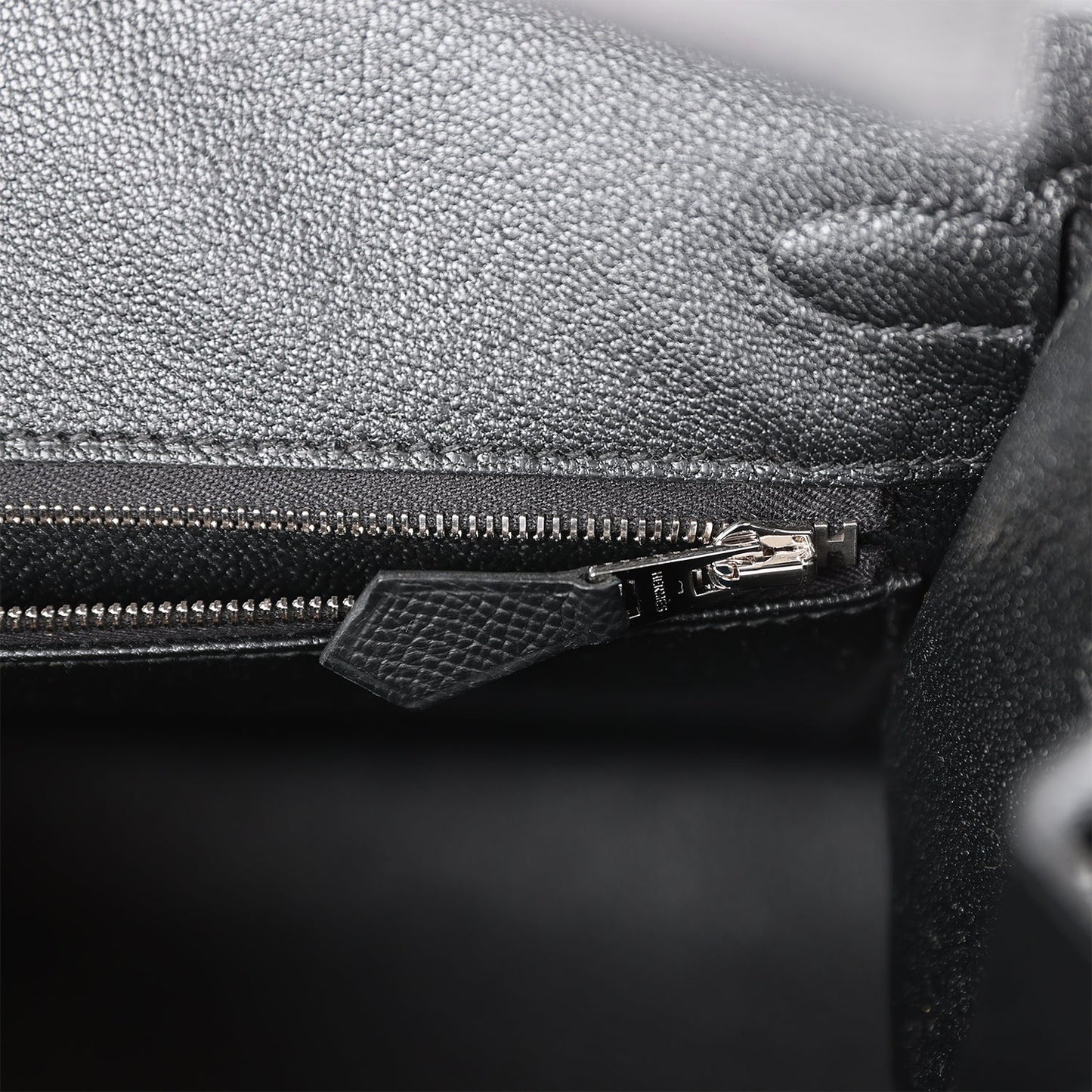 Hermes Birkin 25 Sellier Black Epsom Palladium Hardware