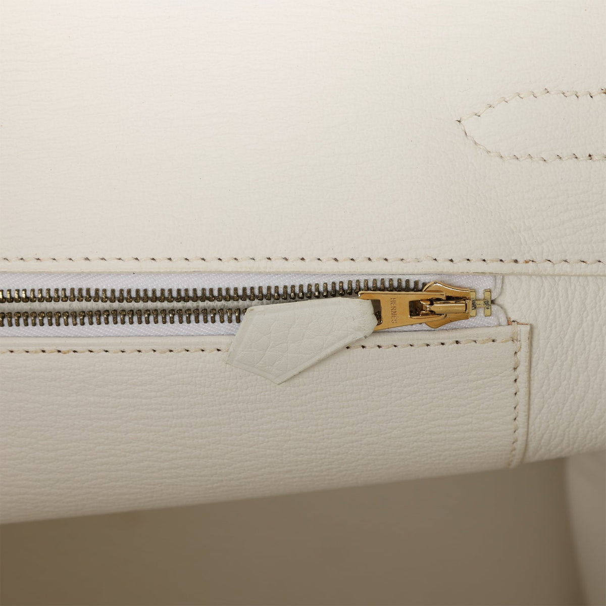 Hermes Birkin 35 White Clemence Gold Hardware