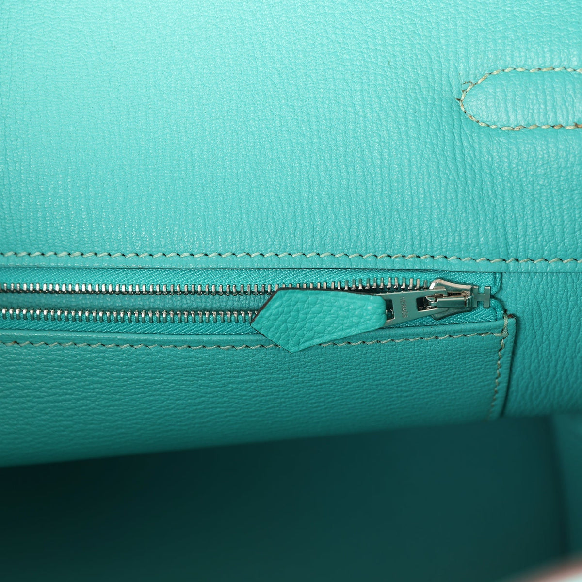 Pre-owned Hermes Birkin 35 Lagon Togo Palladium Hardware
