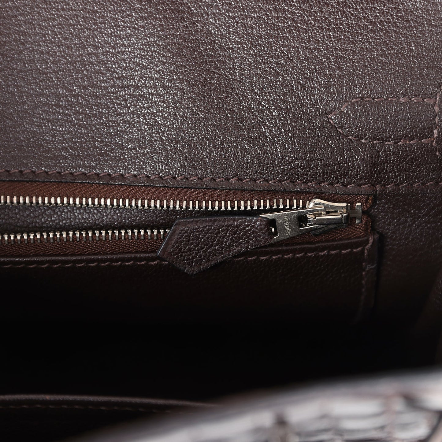 Pre-owned Hermes Birkin 25 Havane Shiny Niloticus Crocodile Palladium Hardware