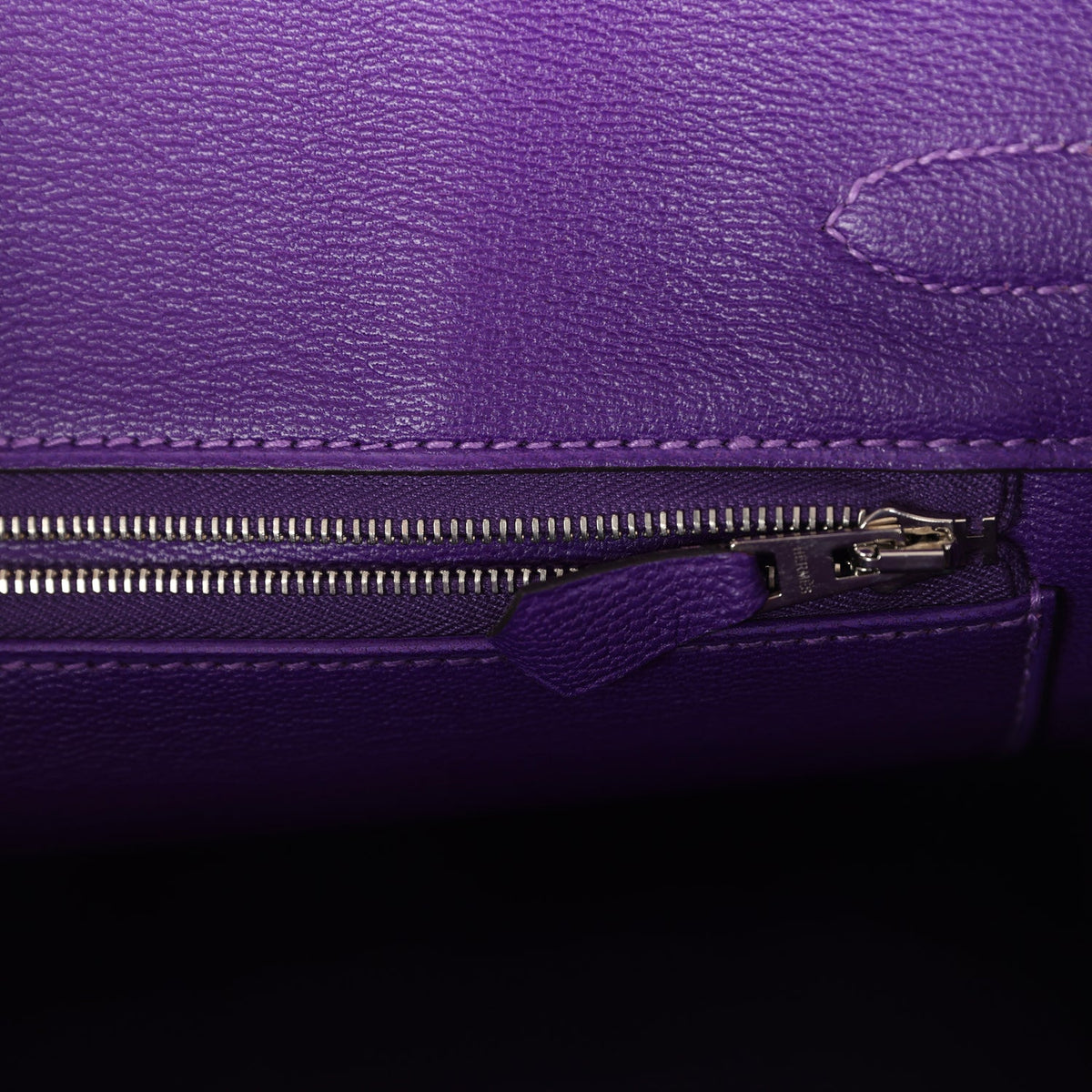 Pre-owned Hermes Birkin 30 Ultraviolet Shiny Niloticus Crocodile Palladium Hardware