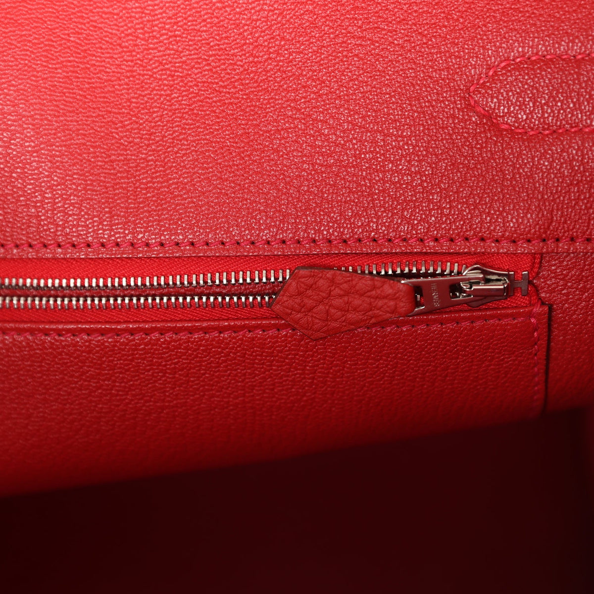 Pre-owned Hermes Birkin 35 Rouge Casaque Togo Palladium Hardware
