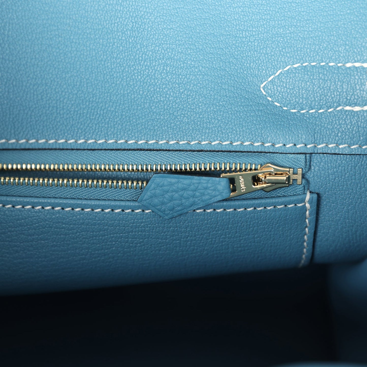 Hermes Birkin 30 Blue Jean Togo Gold Hardware