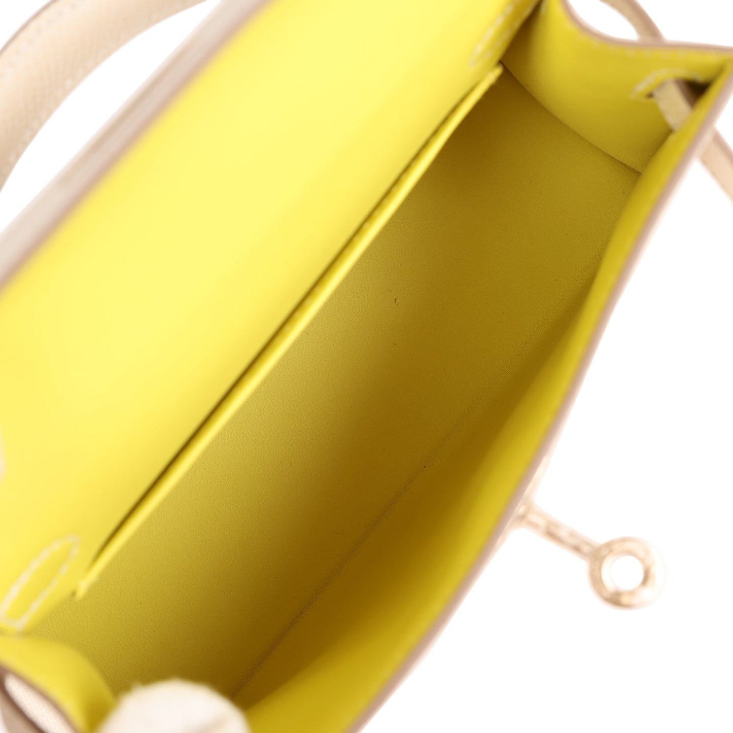 Hermes Kelly 20 Sellier Craie Verso Epsom Permabrass Hardware