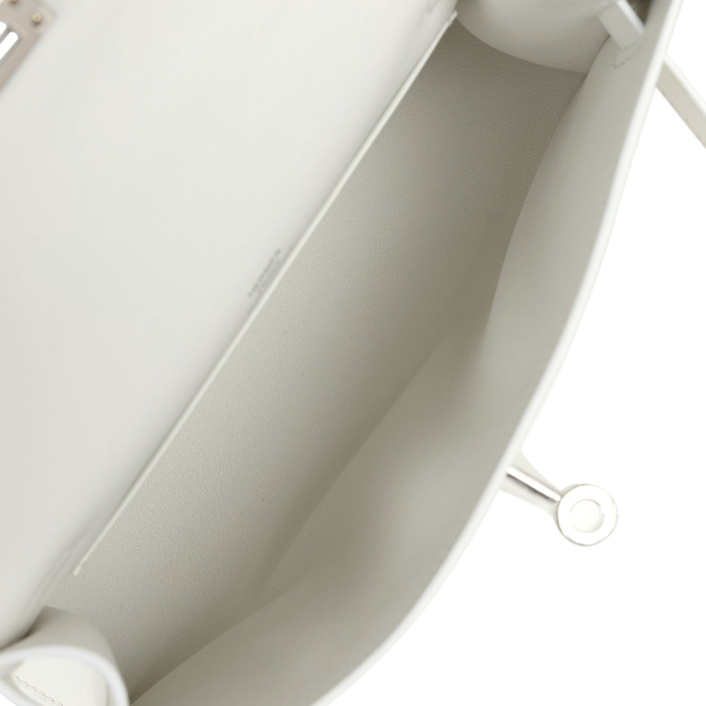 Hermes Kelly Pochette White Swift Palladium Hardware
