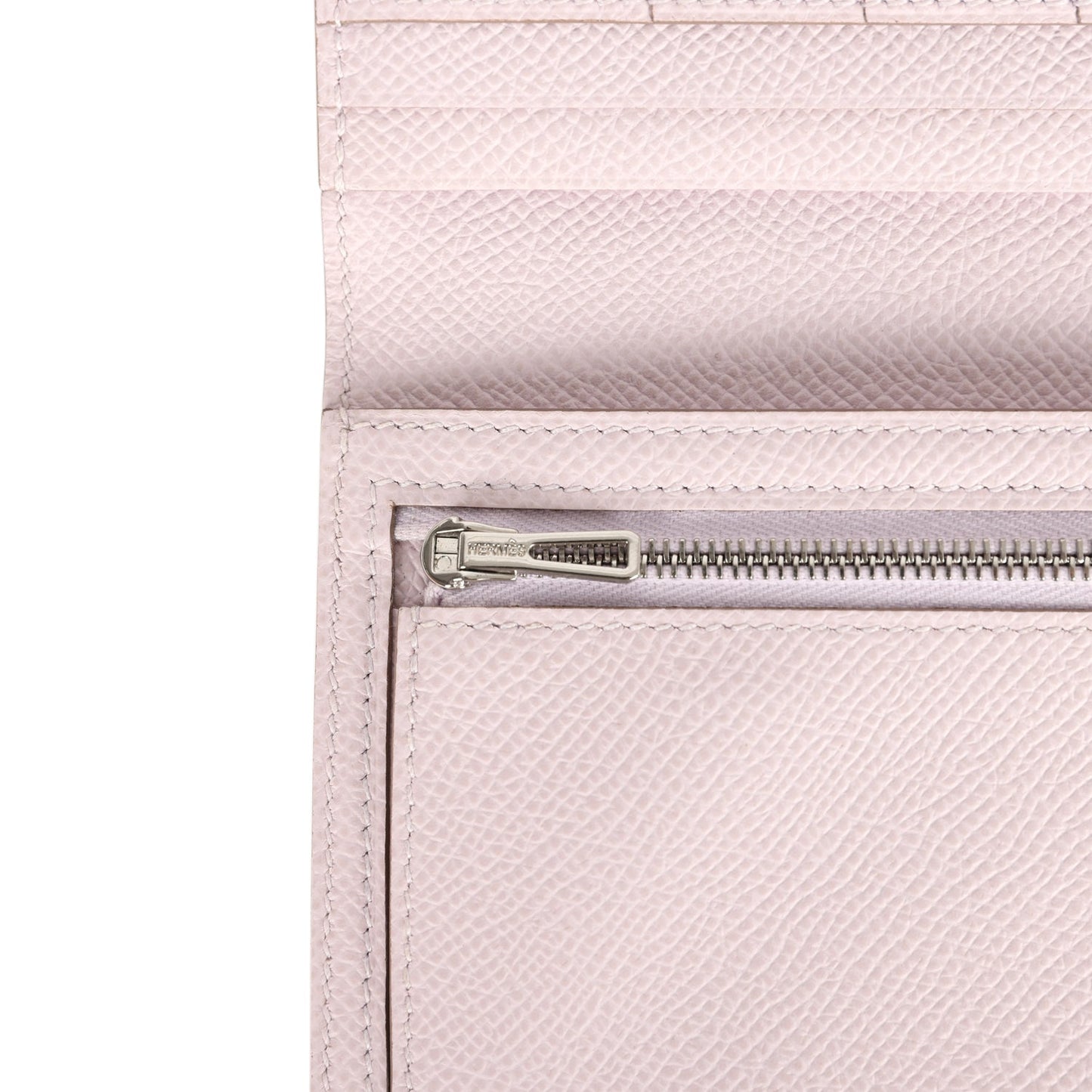Hermes Bearn Gusset Long Wallet Mauve Pale Epsom Palladium Hardware