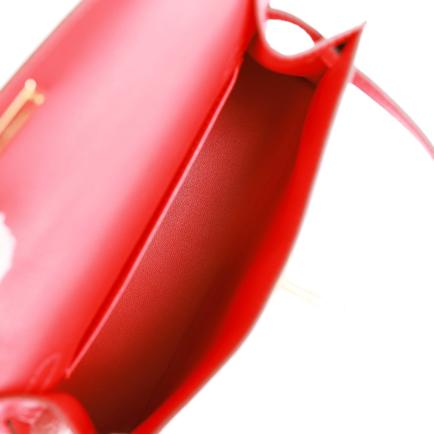 Hermes Kelly 20 Sellier Rouge de Coeur Chevre Gold Hardware