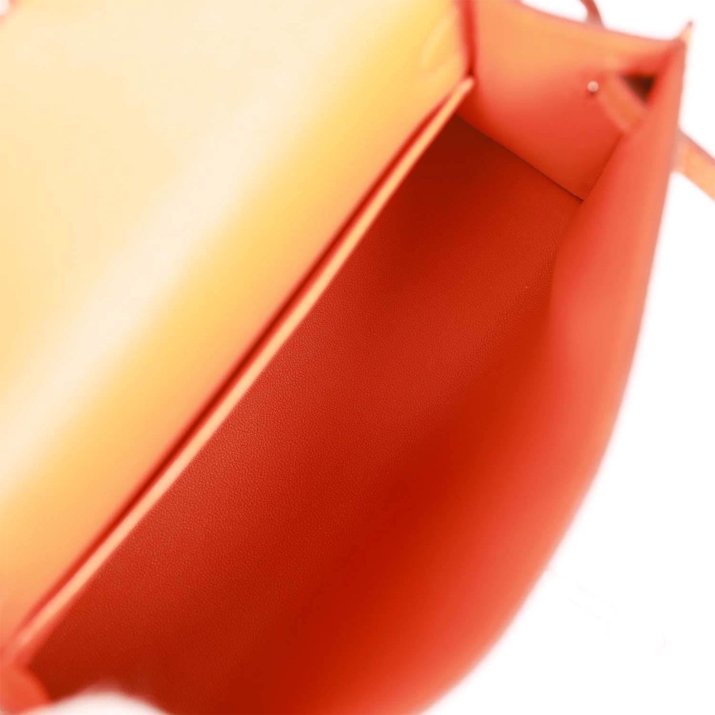 Hermes Kelly 20 Sellier Orange Epsom Palladium Hardware
