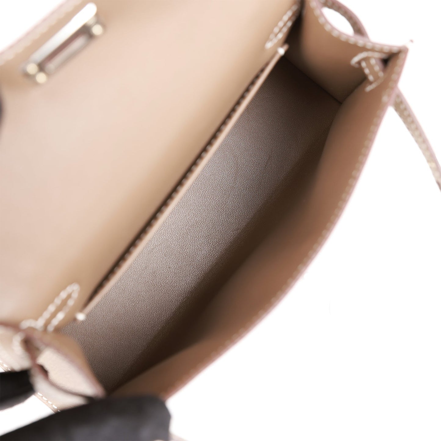 Hermes Kelly 20 Sellier Etoupe Epsom Palladium Hardware