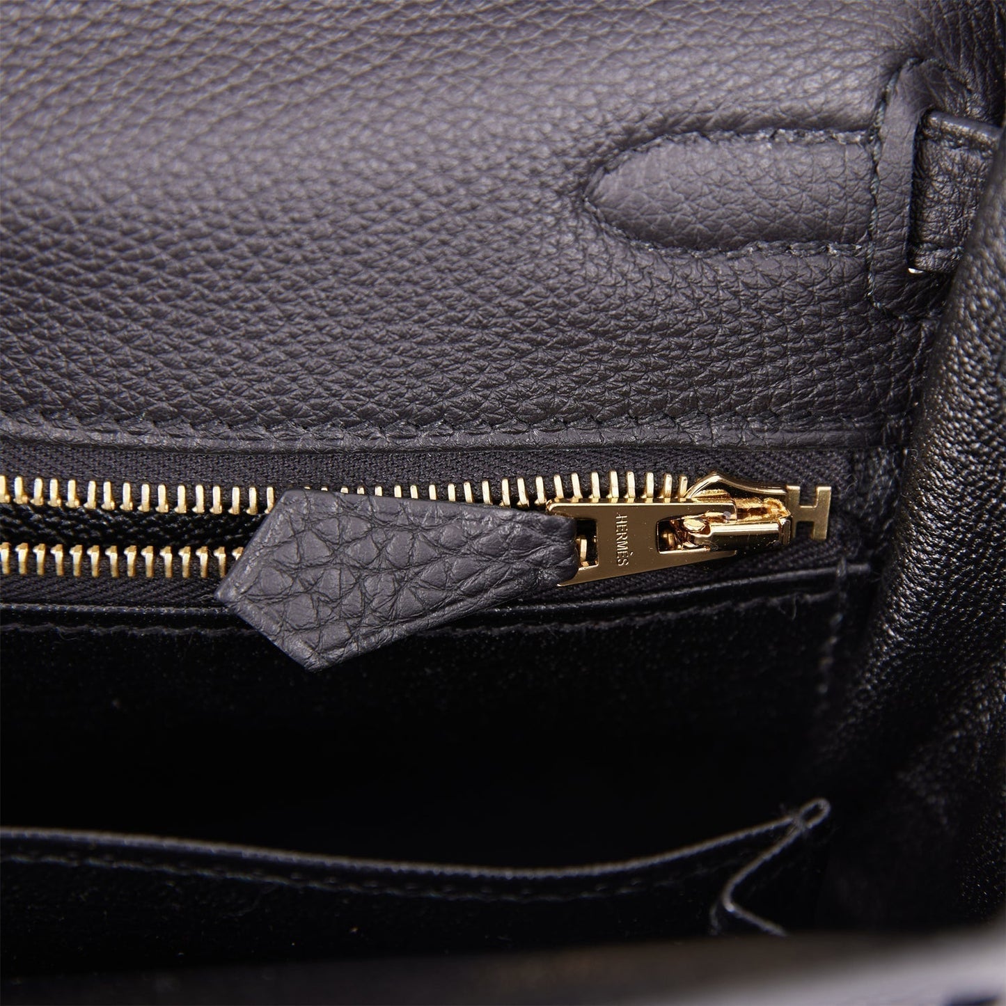 Hermes Kelly 25 Retourne Black Togo Gold Hardware