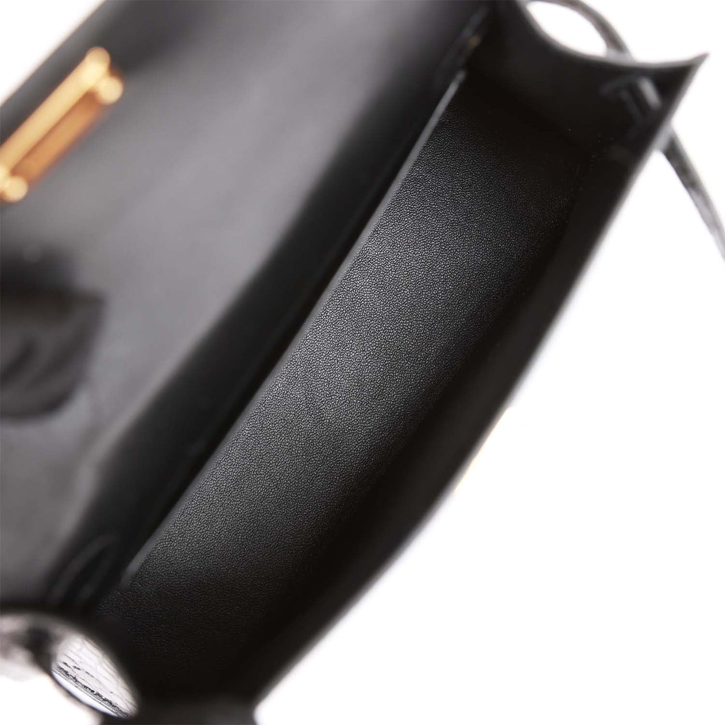Hermes Kelly 20 Sellier Black Shiny Alligator Gold Hardware