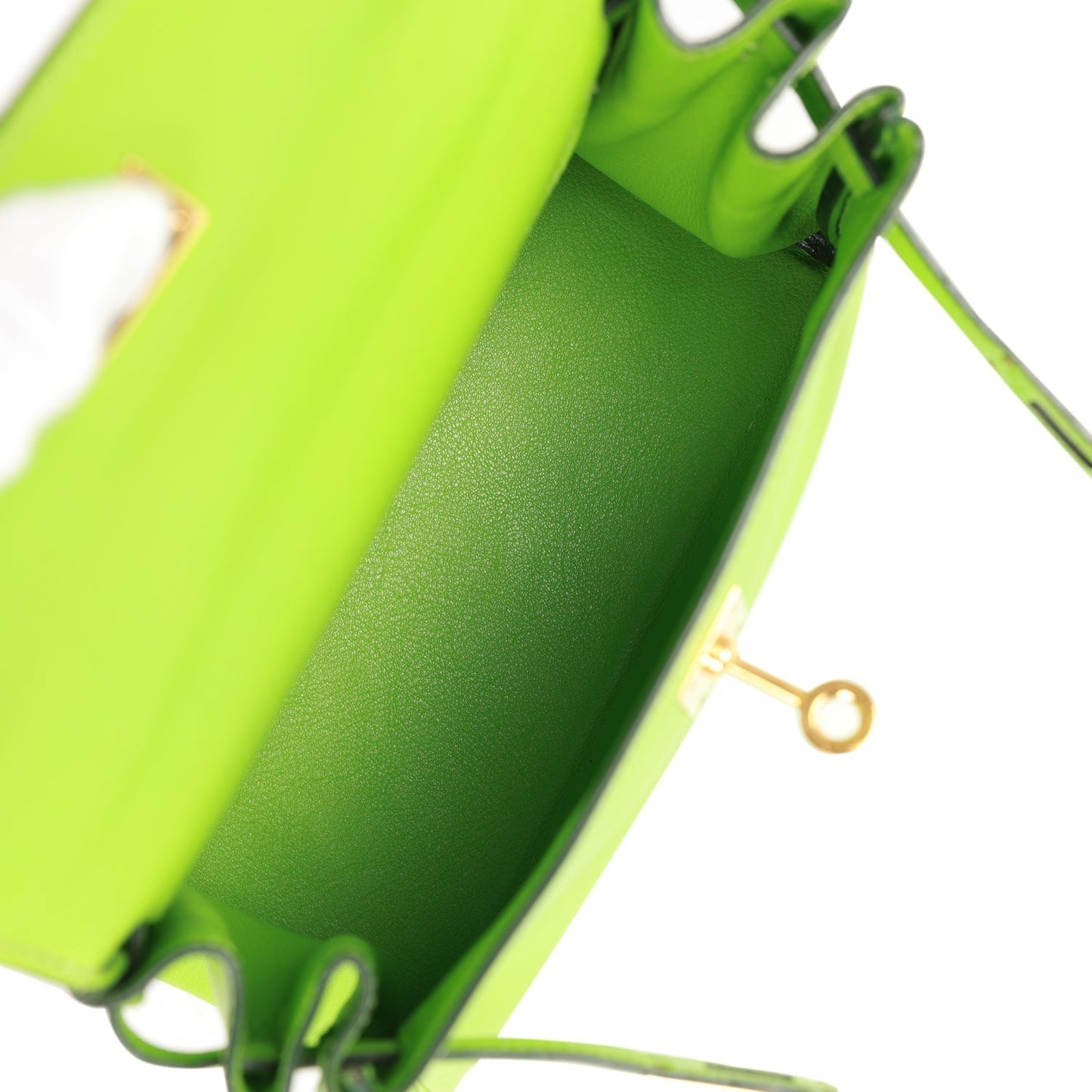 Hermes Kelly 20 Retourne Vert Cru Gulliver Gold Hardware