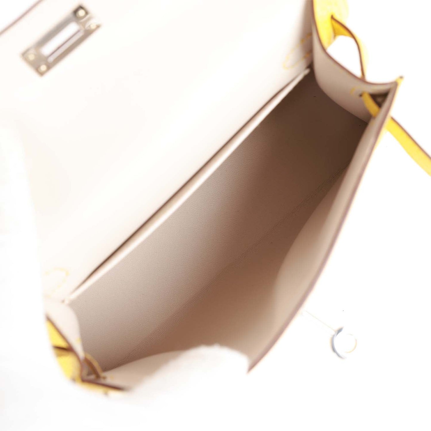 Hermes Kelly 20 Sellier Jaune de Naples Verso Chèvre Palladium Hardware