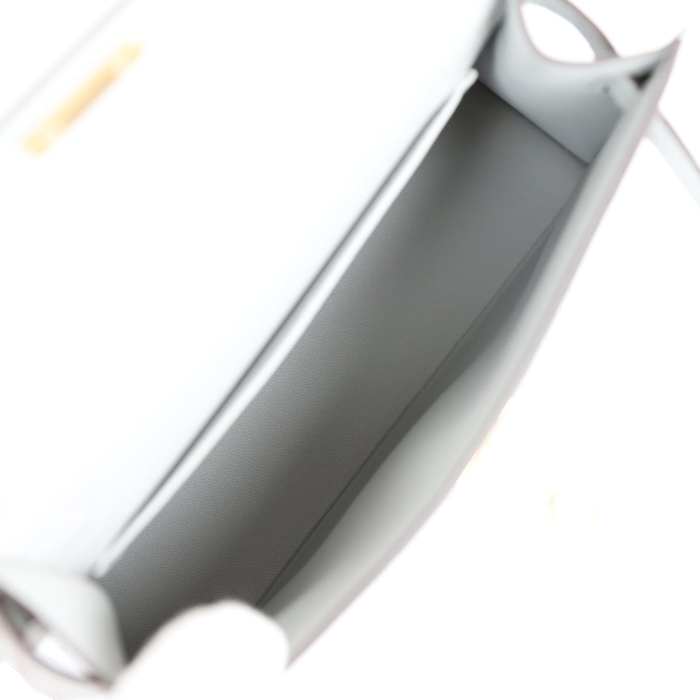 Hermes Kelly 20 Sellier Bleu Glacier Ostrich Gold Hardware