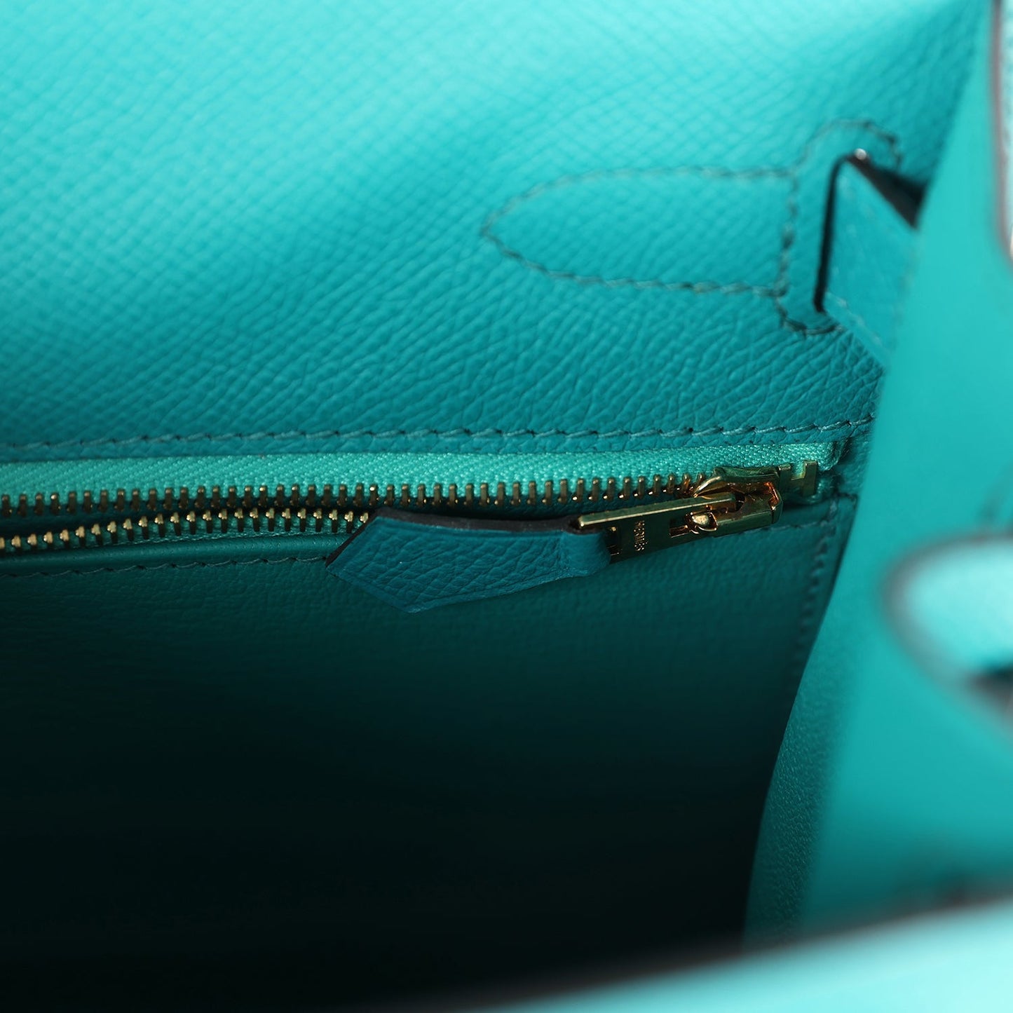 Pre-owned Hermes Kelly Sellier 28 Vert Verone Epsom Gold Hardware