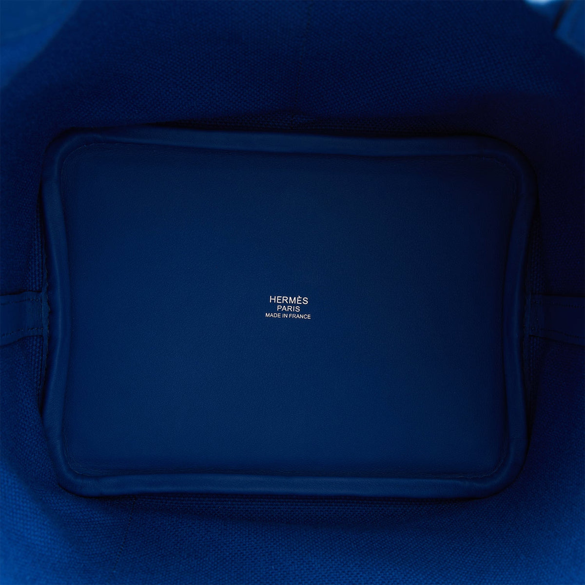 Hermes Picotin Cargo 18 Bleu France Swift and Toile Canvas Palladium Hardware