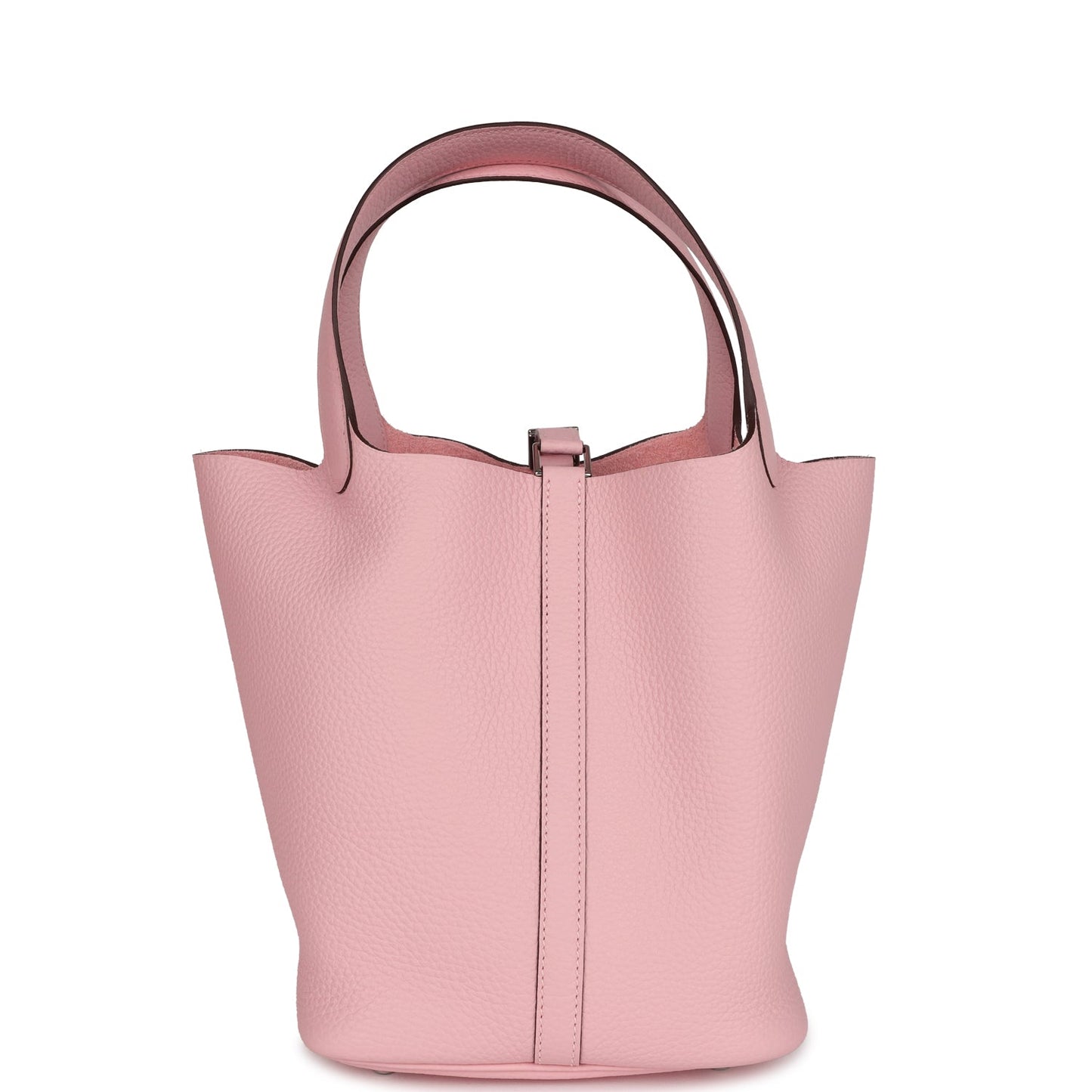 Hermes Picotin Lock 22 Rose Azalee Clemence Palladium Hardware