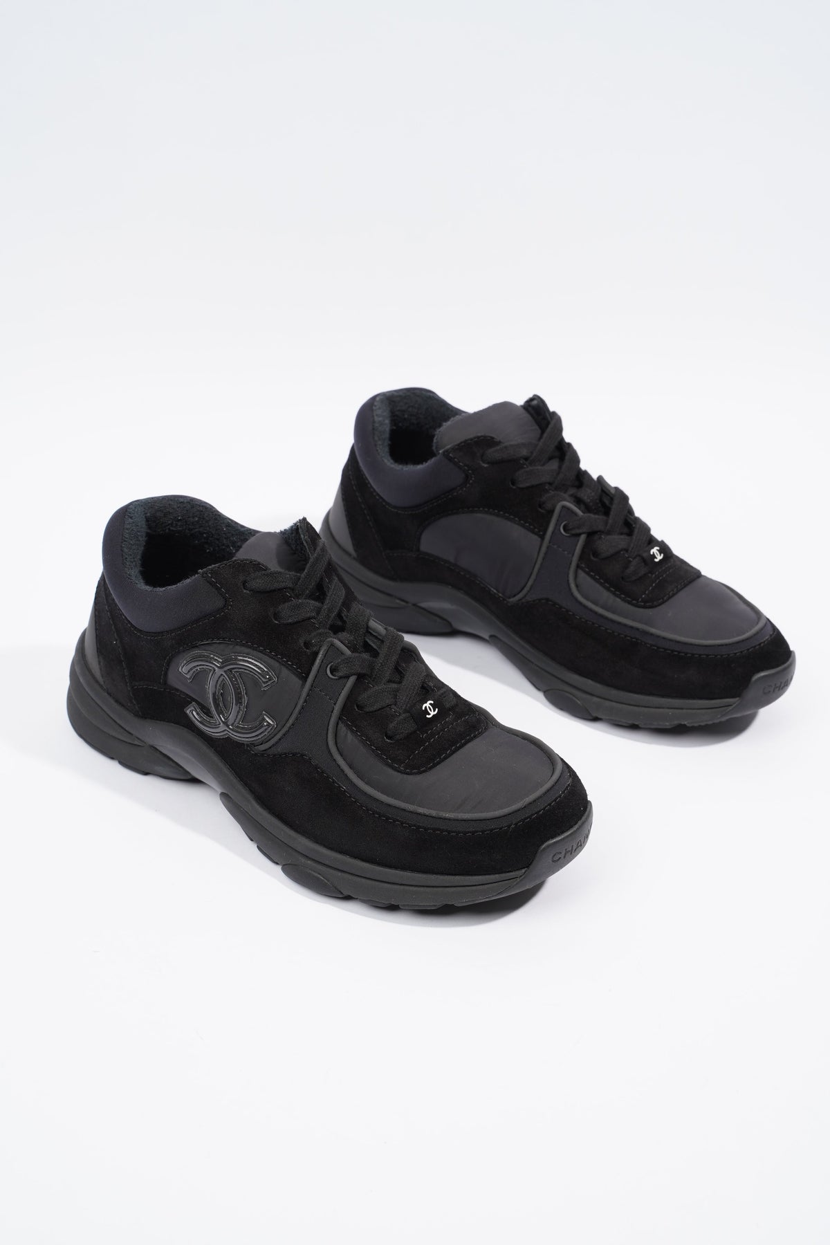 Chanel CC Logo Sneaker Black Re Nylon EU 38 UK 5