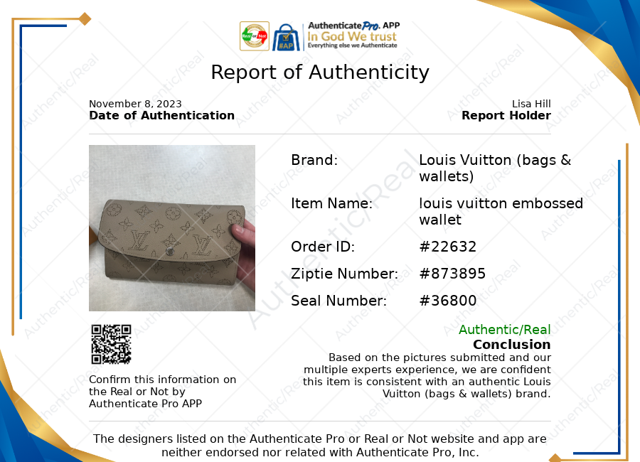 Wallet Luxury Designer By Louis Vuitton Size: Large