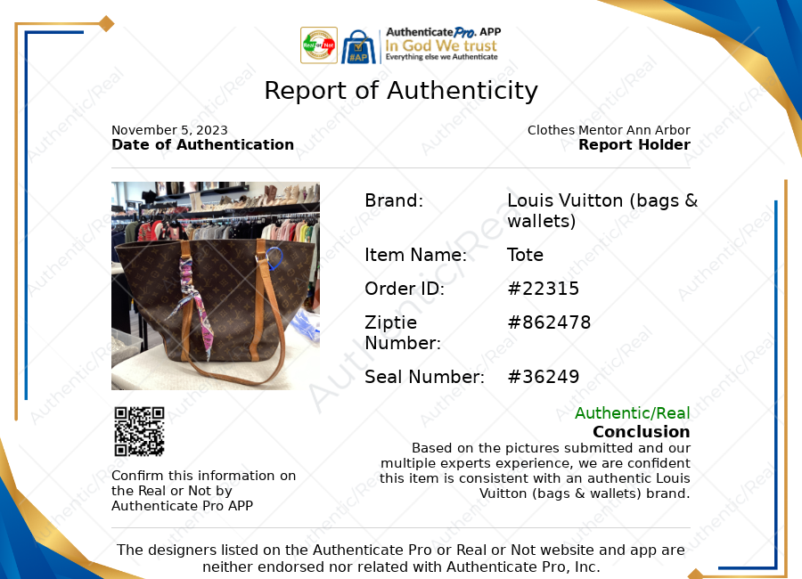 Tote Luxury Designer By Louis Vuitton Size: Large