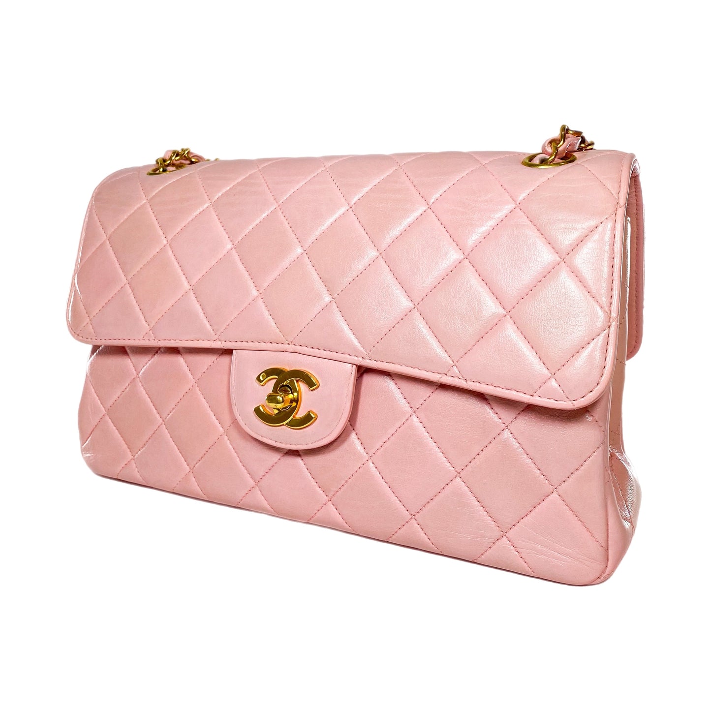 Chanel Flap Lambskin Gold Shoulder Bag 2