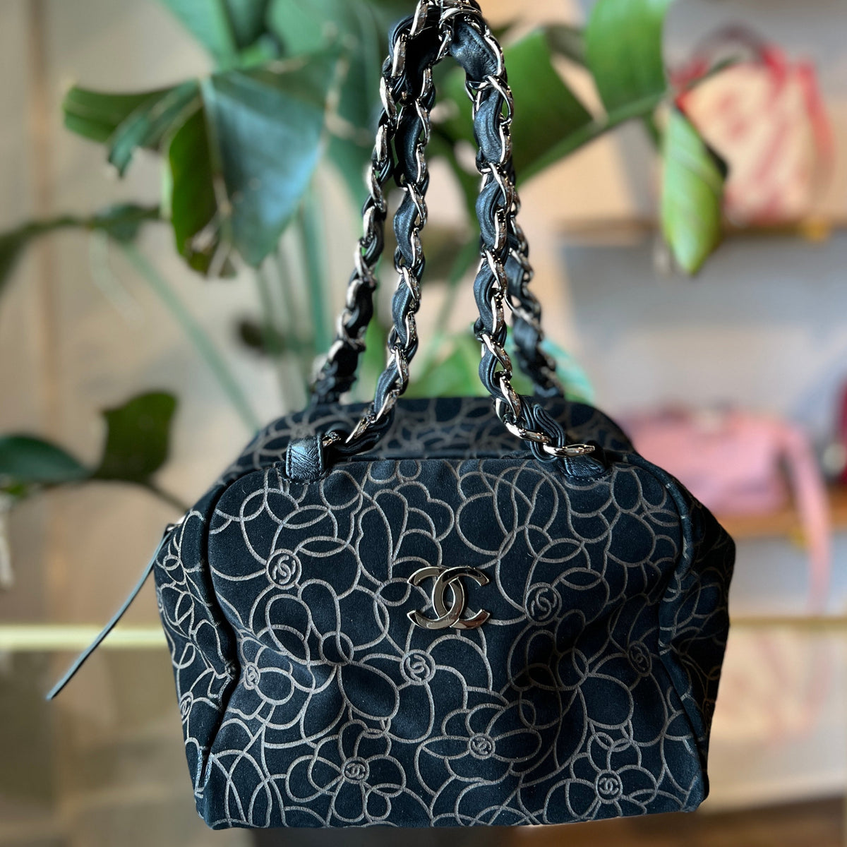 CHANEL Camellia Shoulder Bag