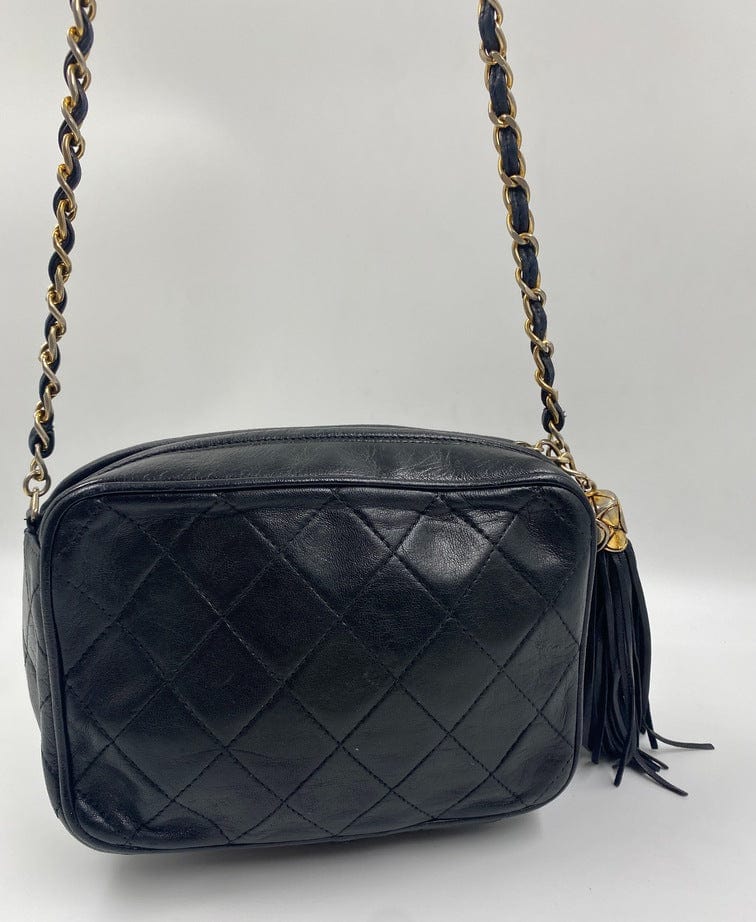 Chanel Camera Bag Lambskin Black Crossbody Bag