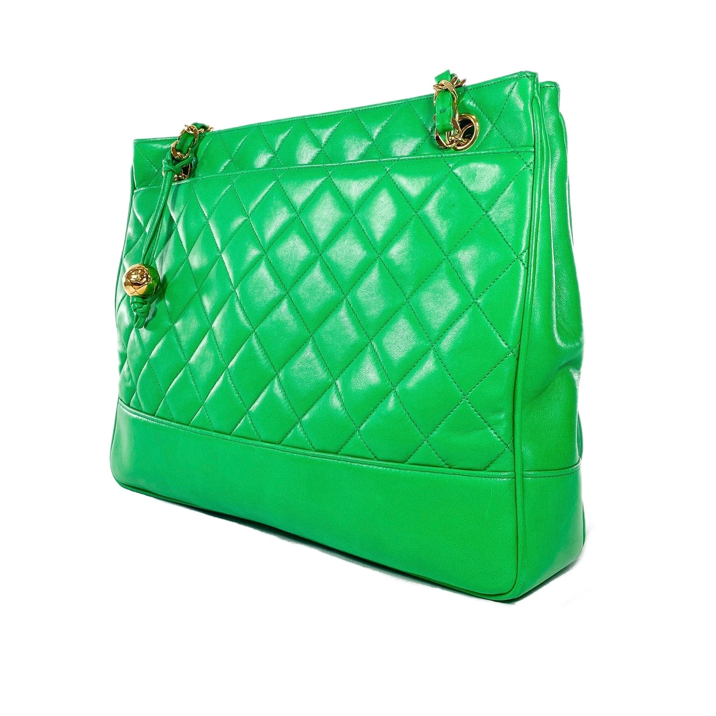 Chanel Large Lambskin Gold Shoulder Bag