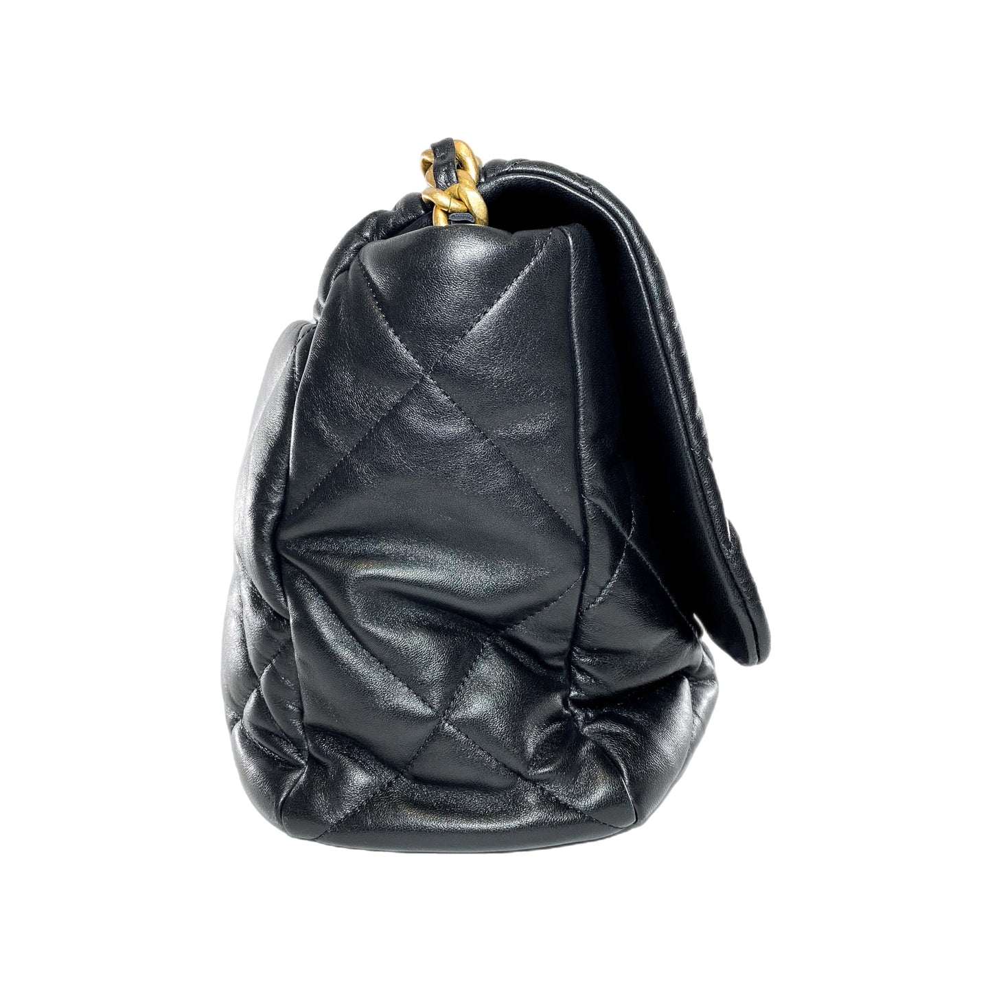 Chanel Flap Lambskin Black Shoulder Bag 10