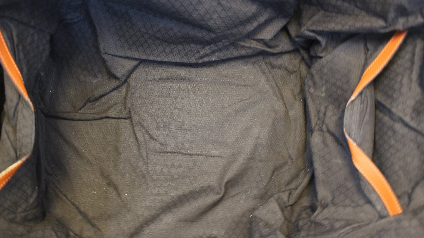 FENDI Black Stripes Boston Travel Bag