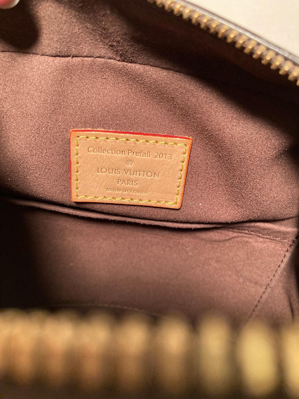 LOUIS VUITTON Limited Edition Rouge Monogram Tuffetage Deauville Cube Bag