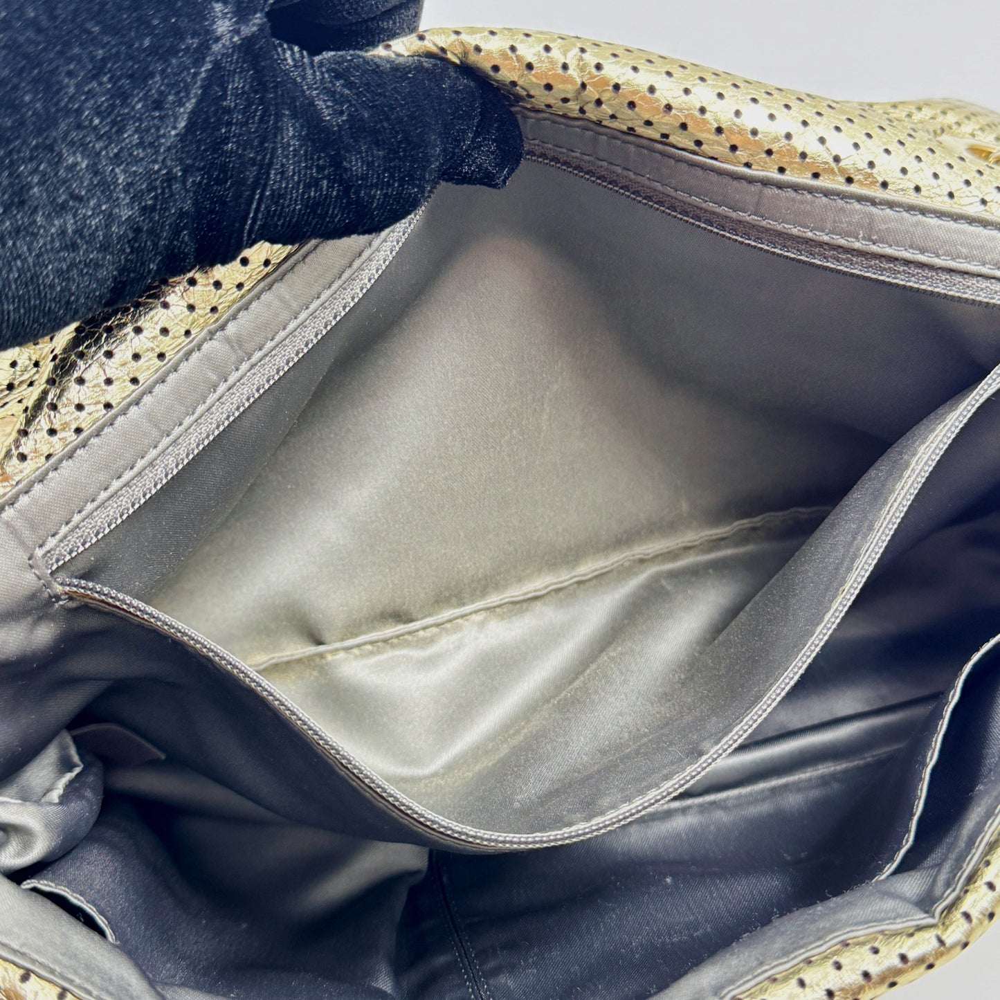 Chanel 2.55 Metallic Leather Drill Flap Bag TWS