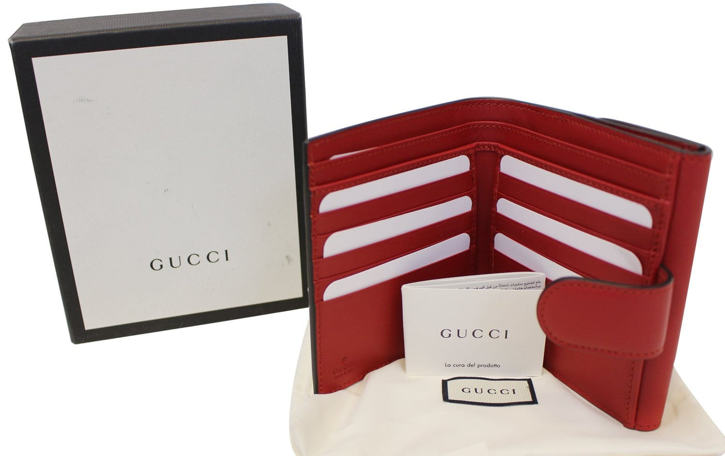 GUCCI GG Supreme French Flap Wallet Pearl Studded 431480