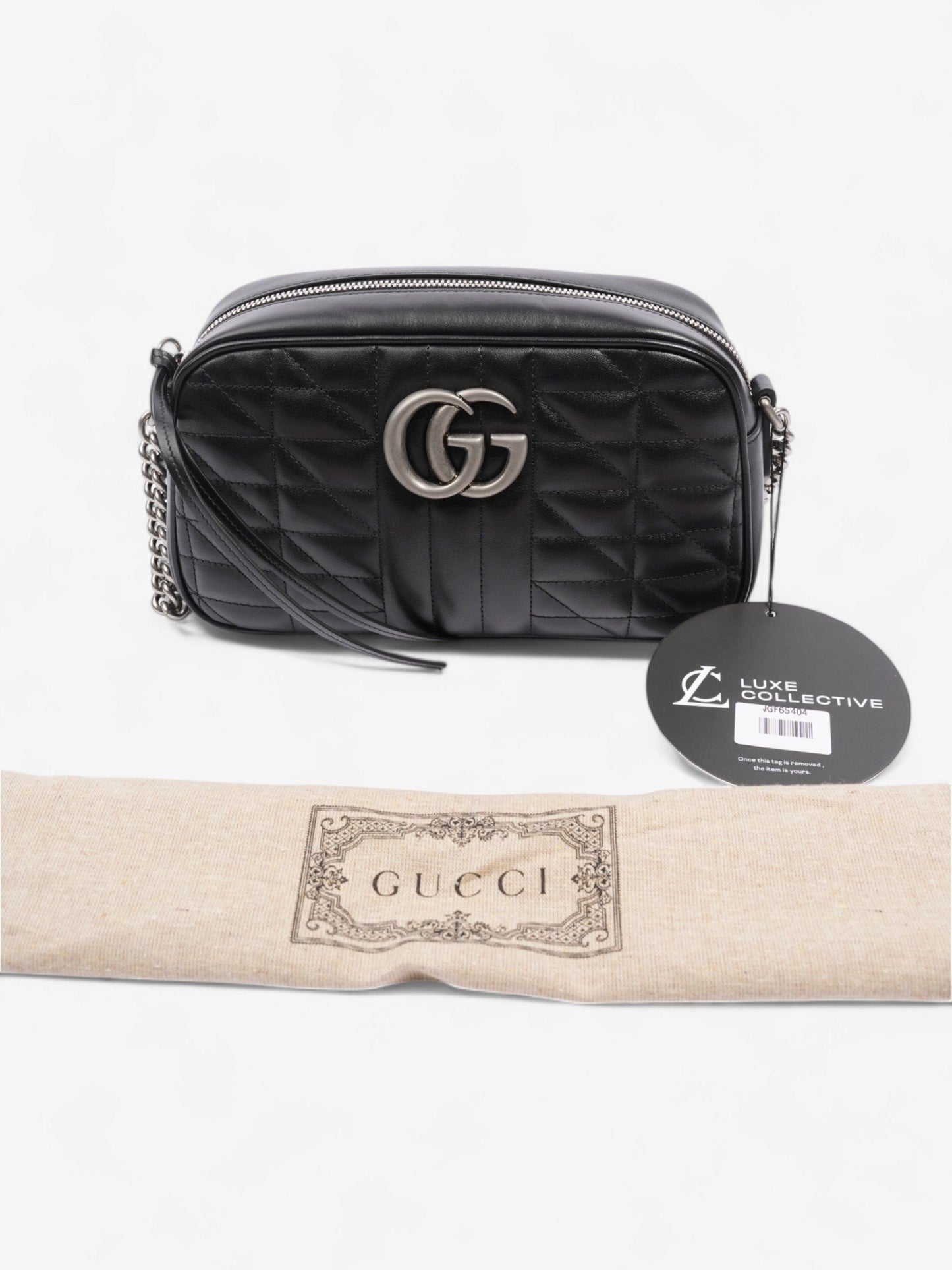 Gucci GG Marmont Black Calfskin Leather Small