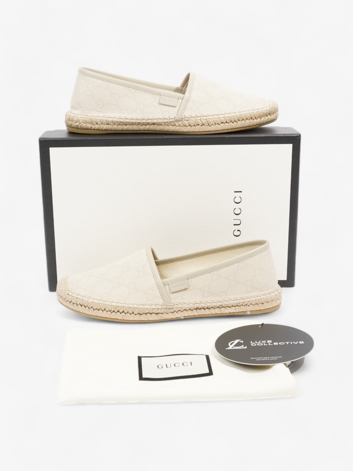 Gucci GG Espadrille Beige Canvas EU 39 UK 6