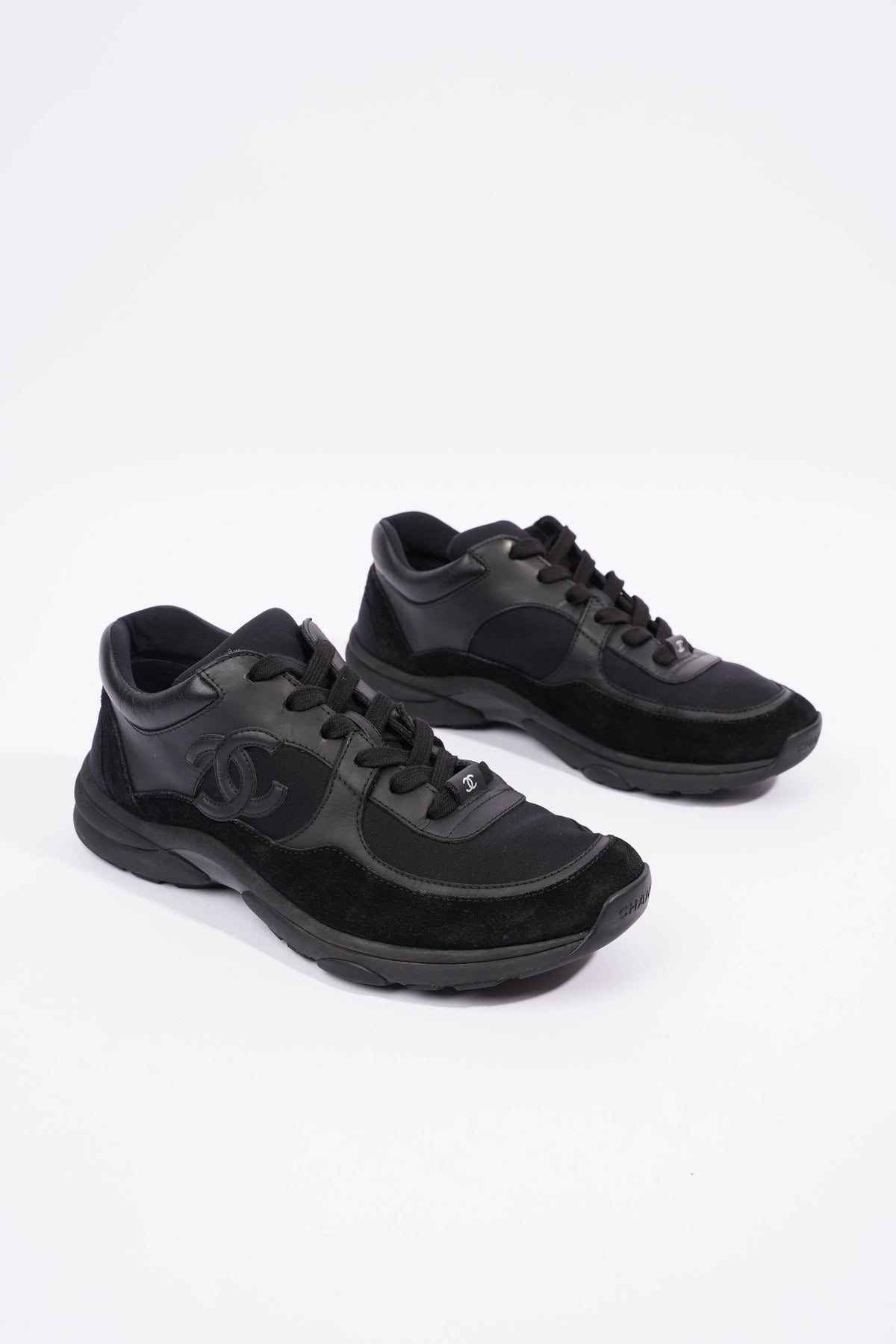 Chanel CC Logo Sneaker Black Suede EU 40 UK 7
