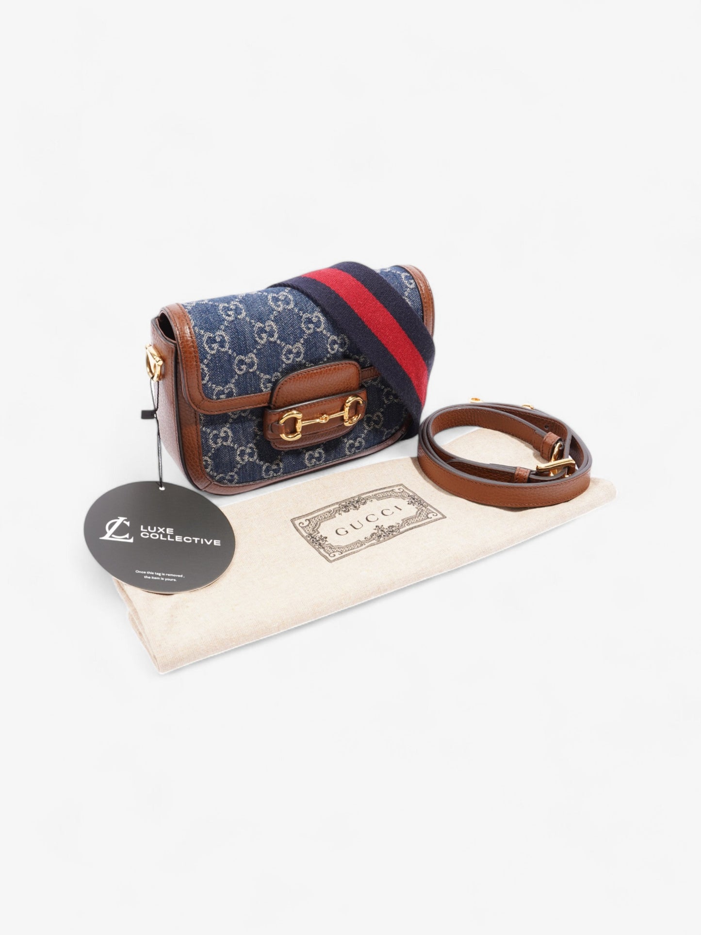 Gucci Horsebit 1955 GG Supreme / Brown Denim