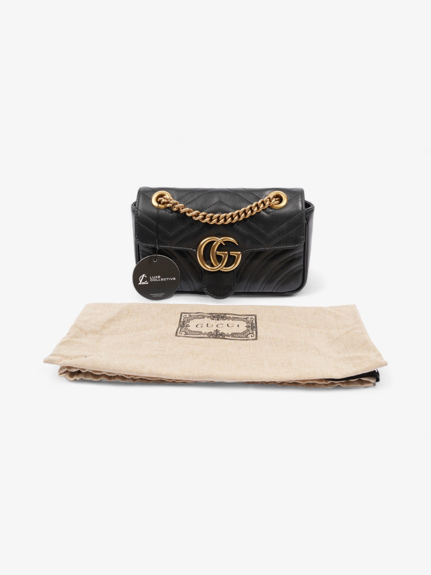 Gucci GG Marmont Black Matelasse Leather Mini