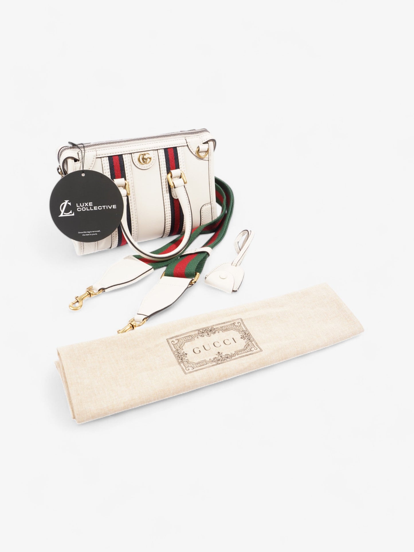 Gucci Bauletto White / Blue / Red Leather Mini