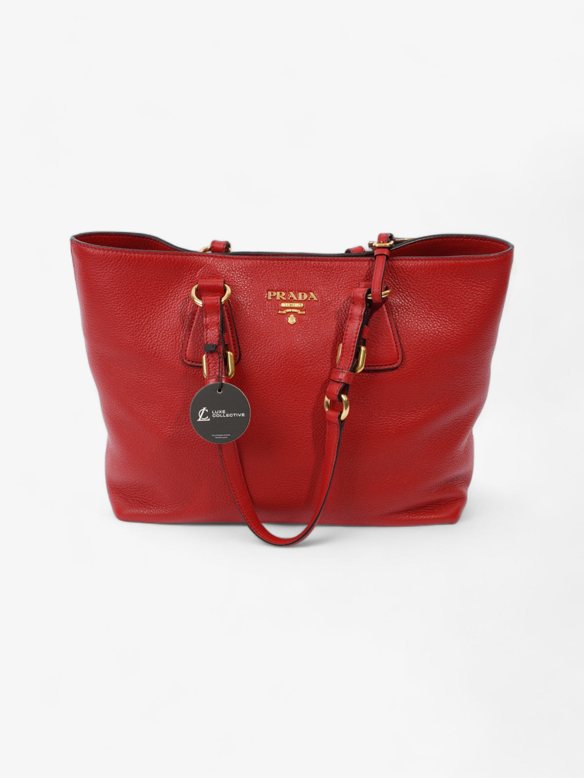 Prada Shopping Tote Red Leather Medium