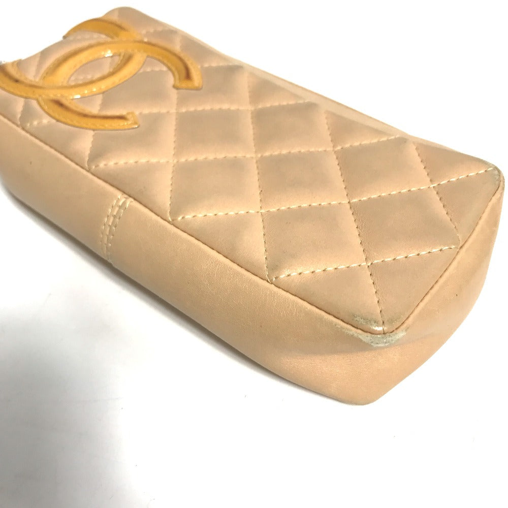 Chanel 30 Leather Beige Clutch