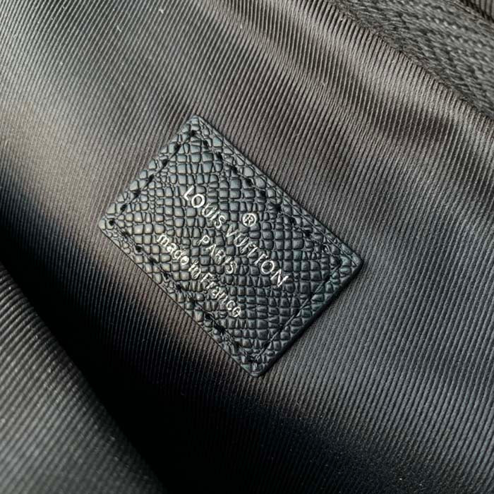 Louis Vuitton LV Unisex Avenue Sling Bag Black Taiga Cowhide Leather