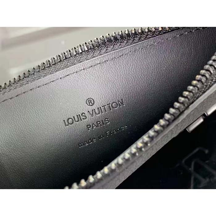 Louis Vuitton LV Unisex Coin Card Holder Black Cowhide Leather 4 Card Slots