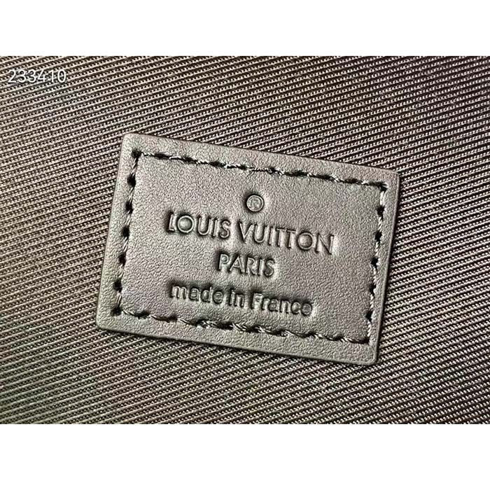 Louis Vuitton LV Unisex Discovery Backpack PM Damier Graphite Coated Canvas Cowhide Leather