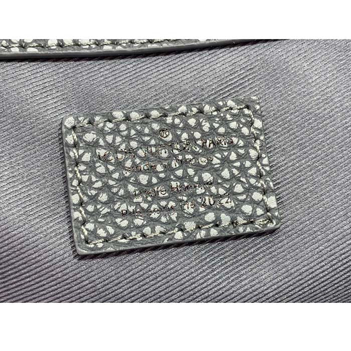 Louis Vuitton LV Unisex Keepall 50 Granite Taurillon Monogram Embossed Cowhide Leather