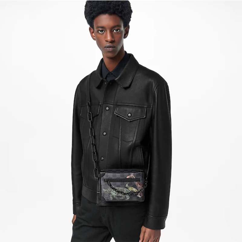 Louis Vuitton LV Unisex Mini Soft Trunk Damier Graphite Coated Canvas