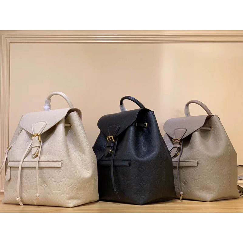 Louis Vuitton LV Unisex Montsouris Backpack Monogram Empreinte Embossed Leather
